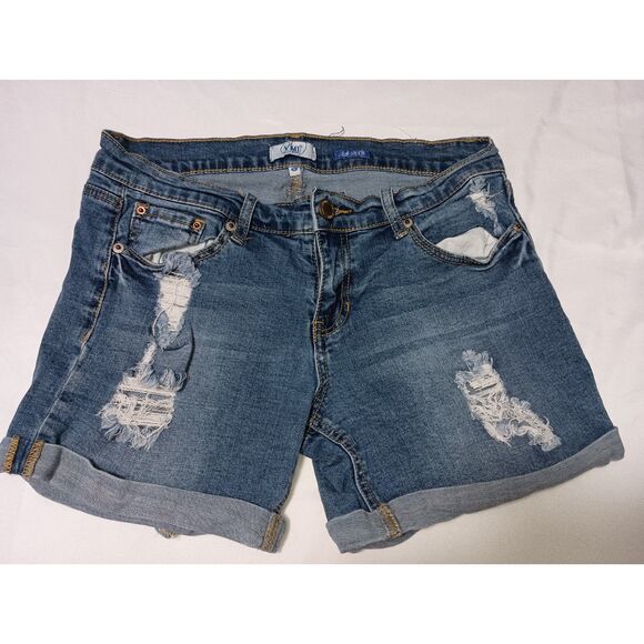 YMI: Distressed Denim / Jean Shorts with Button Closure, Women's Size S - Picture 1 of 4